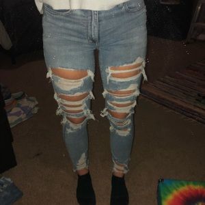 American Eagle ripped jeans